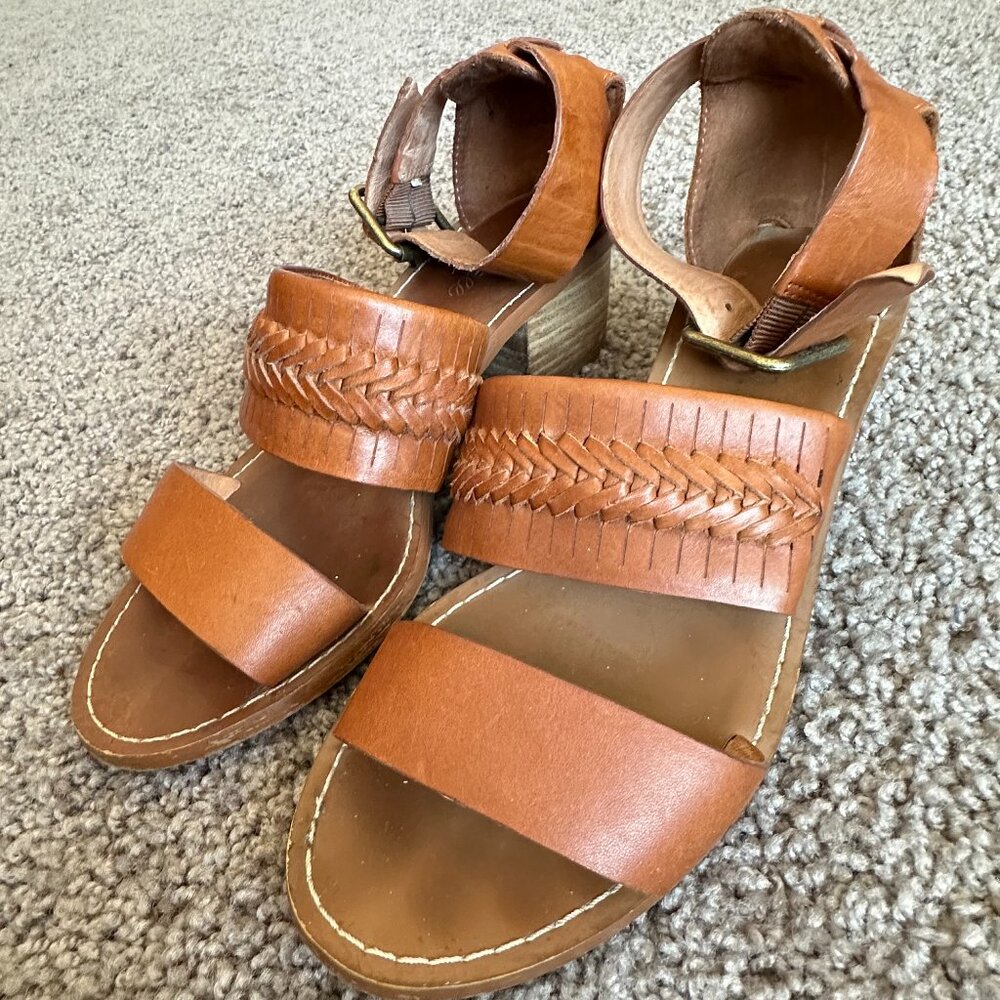 Madewell leather sandals 7 Brown Tan